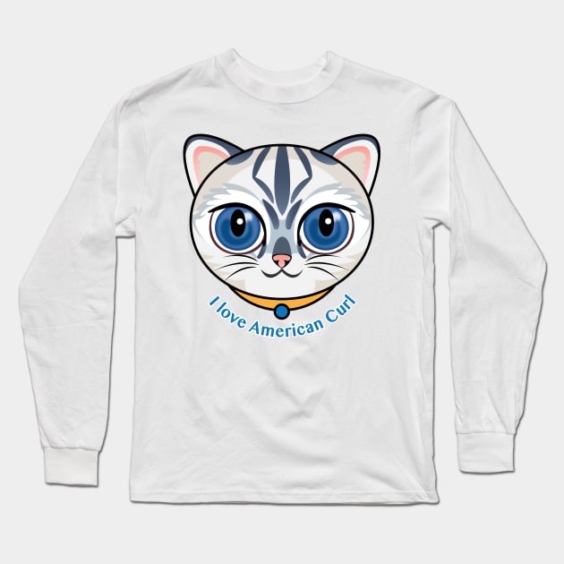 I Love American Curl Long Sleeve T-Shirt by zoneo